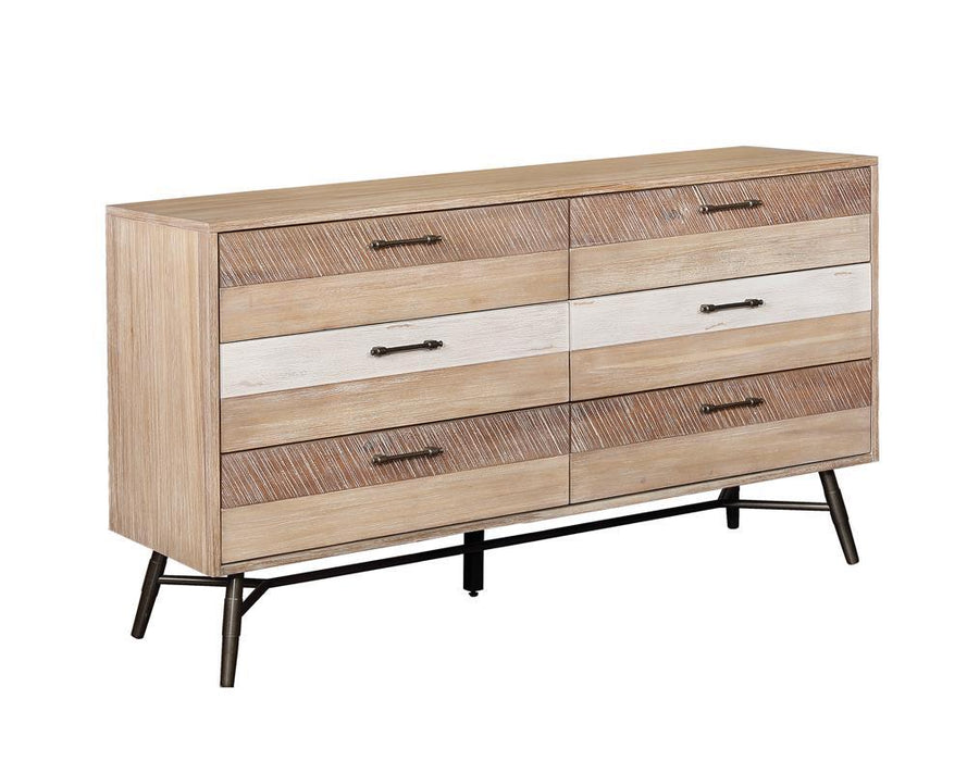 Marlow 6-drawer Dresser Rough Sawn Multi - Evans Furniture (CO)