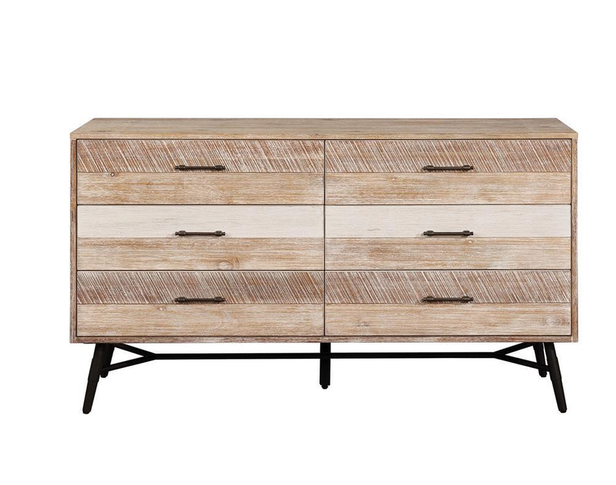 Marlow 6-drawer Dresser Rough Sawn Multi - Evans Furniture (CO)
