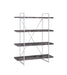 Grimma 4-shelf Bookcase Rustic Grey Herringbone - Evans Furniture (CO)