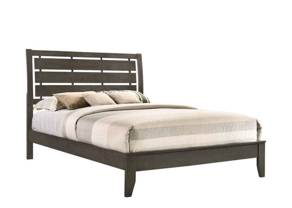 Serenity Queen Panel Bed Mod Grey - Evans Furniture (CO)