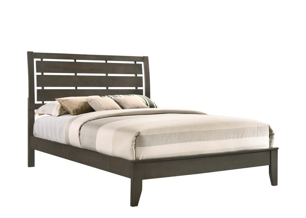 Serenity Eastern King Panel Bed Mod Grey - Evans Furniture (CO)