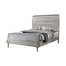 Ramon Eastern King Panel Bed Metallic Sterling - Evans Furniture (CO)