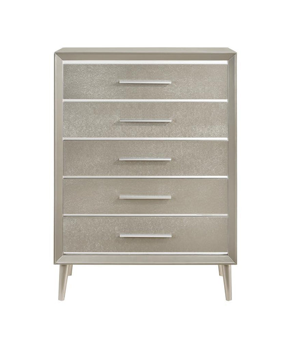 Ramon 5-drawer Chest Metallic Sterling - Evans Furniture (CO)