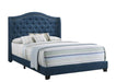 Sonoma Full Camel Headboard Bed with Nailhead Trim Blue - Evans Furniture (CO)