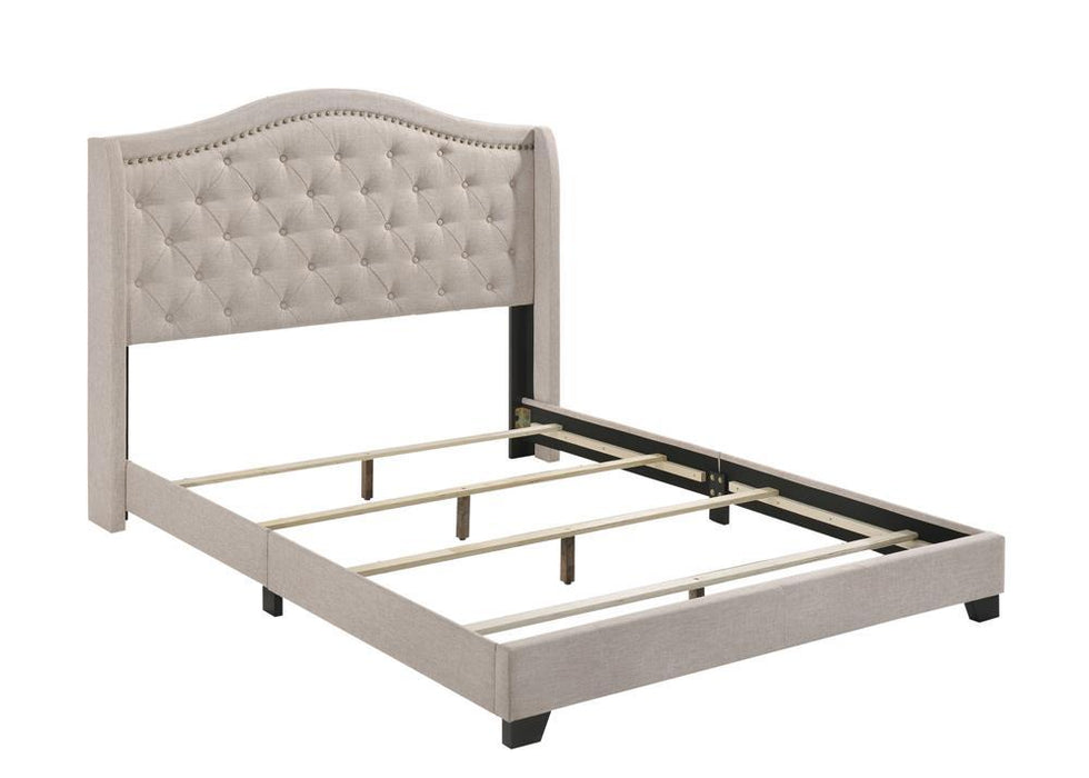 Sonoma Camel Back Full Bed Beige - Evans Furniture (CO)