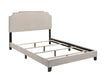 Tamarac Upholstered Nailhead Queen Bed Beige - Evans Furniture (CO)