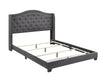 Tamarac Upholstered Nailhead Queen Bed Grey - Evans Furniture (CO)