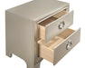 Salford 2-drawer Nightstand Metallic Sterling - Evans Furniture (CO)