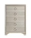 Salford 5-drawer Chest Metallic Sterling - Evans Furniture (CO)