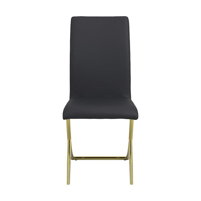 Carmelia Upholstered Side Chairs Black (Set of 4) - Evans Furniture (CO)