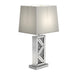 Carmen Geometric Base Table Lamp Silver - Evans Furniture (CO)