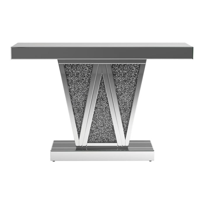 Crocus Rectangular Console Table Silver - Evans Furniture (CO)