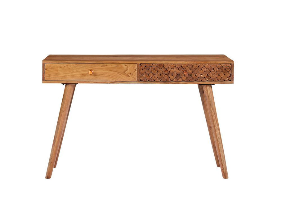 Lotus 2-drawer Console Table Natural Brown - Evans Furniture (CO)