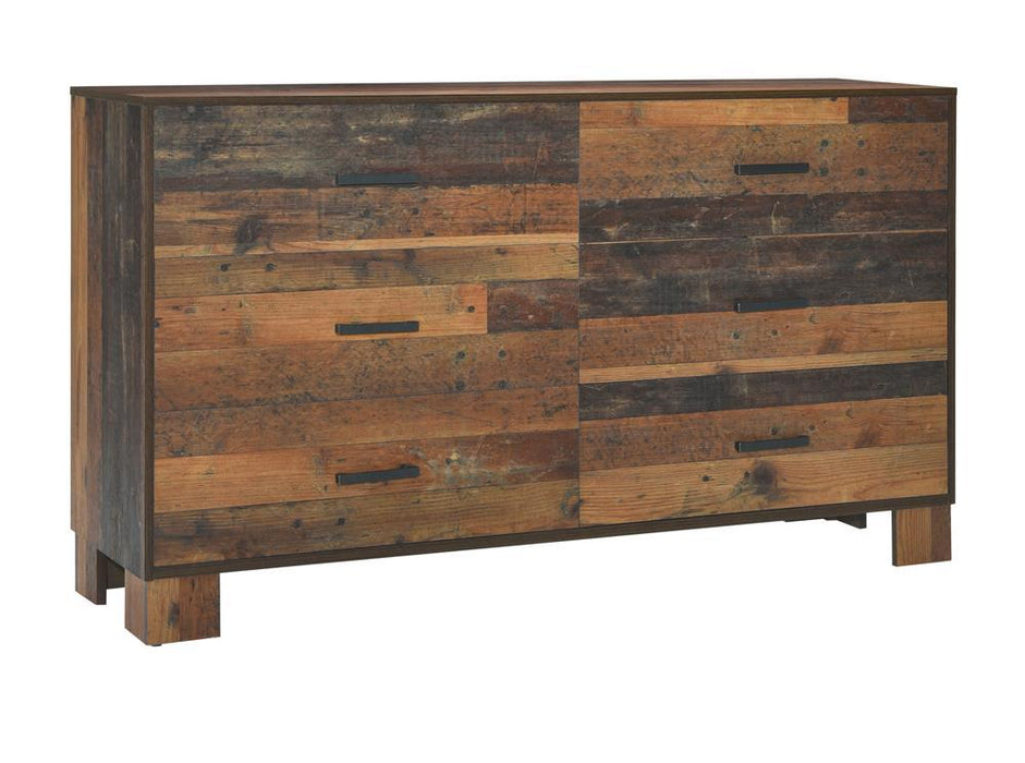 Sidney 6-drawer Dresser Rustic Pine - Evans Furniture (CO)