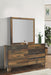Sidney Square Dresser Mirror Rustic Pine - Evans Furniture (CO)