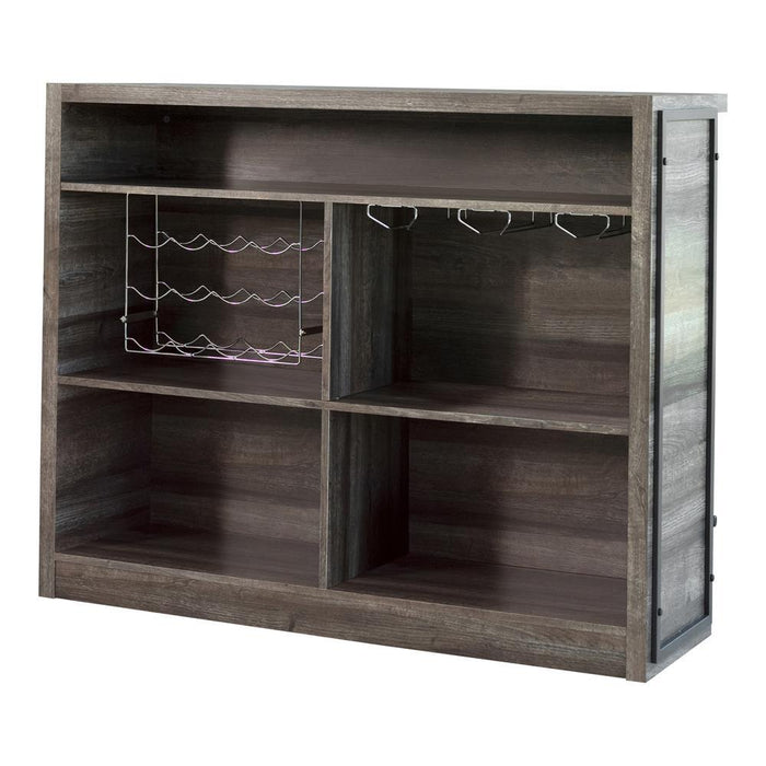Joe 5-shelf Bar Unit Aged Oak - Evans Furniture (CO)