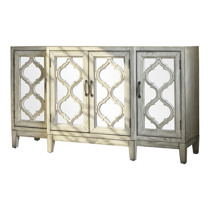 Mckellen 4-door Accent Cabinet Antique White - Evans Furniture (CO)
