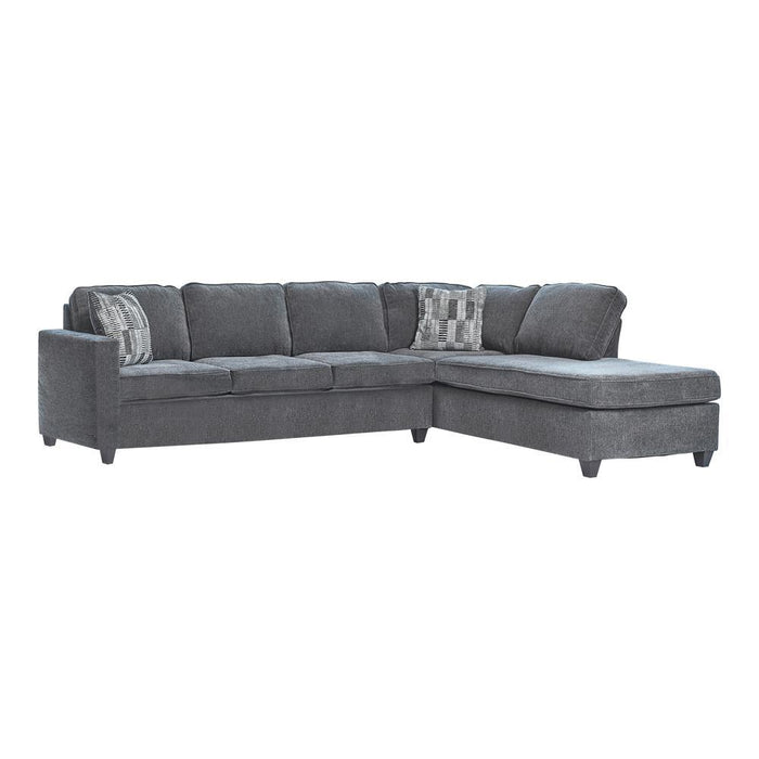 Mccord 2-piece Cushion Back Sectional Dark Grey - Evans Furniture (CO)