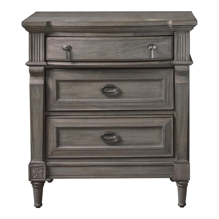 Alderwood 3-drawer Nightstand French Grey - Evans Furniture (CO)