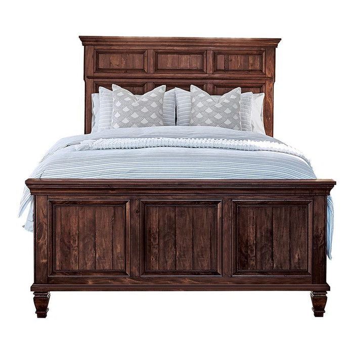 Avenue Eastern King Panel Bed Weathered Burnished Brown - Evans Furniture (CO)