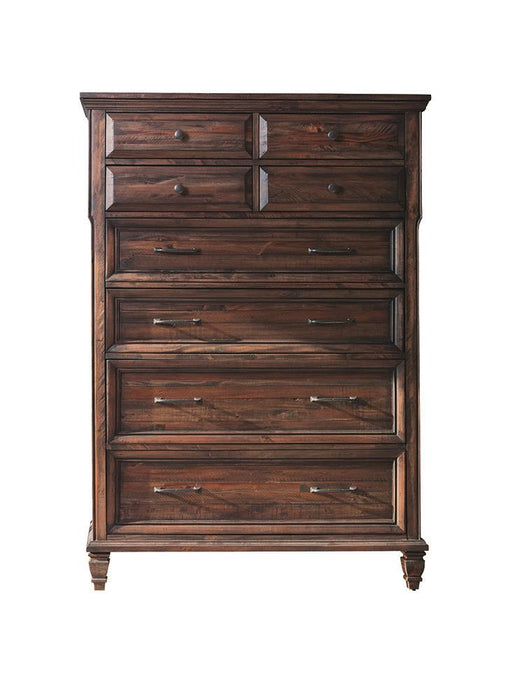 Avenue 8-drawer Chest Weathered Burnished Brown - Evans Furniture (CO)