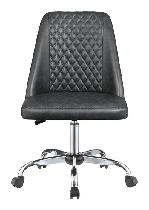 Althea Upholstered Tufted Back Office Chair Grey and Chrome - Evans Furniture (CO)