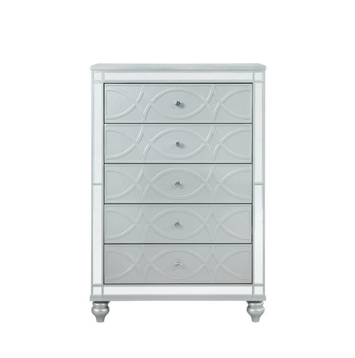 Gunnison 5-drawer Chest Silver Metallic - Evans Furniture (CO)