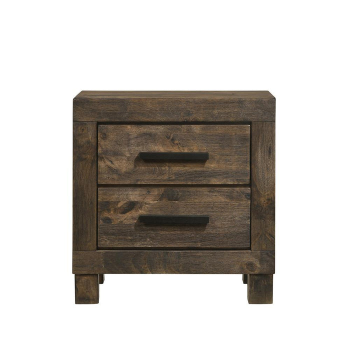 Woodmont 2-drawer Nightstand Rustic Golden Brown - Evans Furniture (CO)