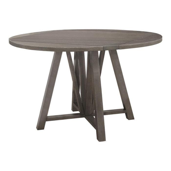 Athens Round Counter Height Table with Drop Leaf Barn Grey - Evans Furniture (CO)