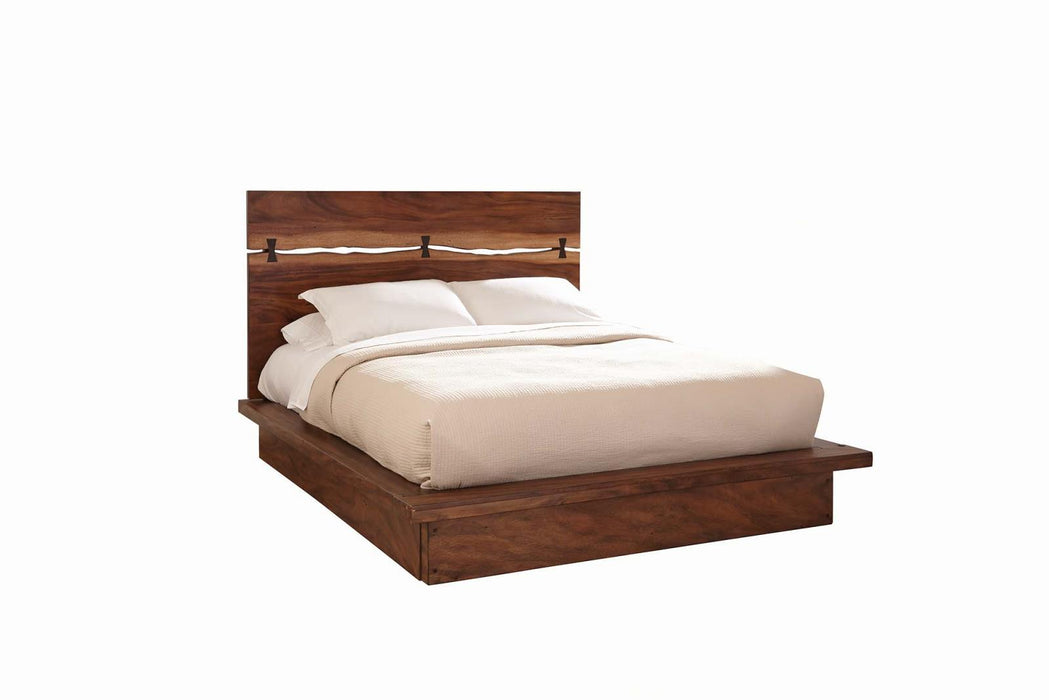 Winslow California King Bed Smokey Walnut and Coffee Bean - Evans Furniture (CO)