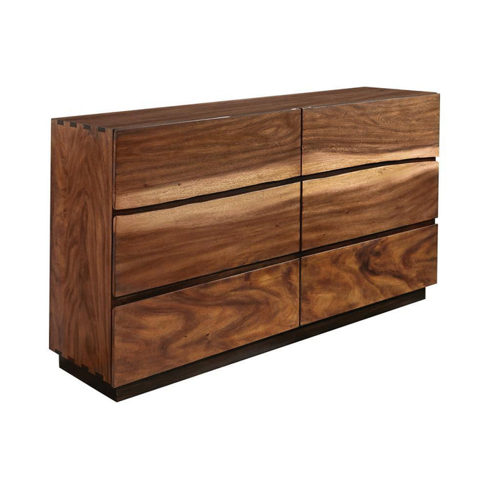 Winslow 6-drawer Dresser Smokey Walnut and Coffee Bean - Evans Furniture (CO)
