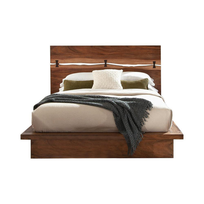 Winslow Queen Bed Smokey Walnut and Coffee Bean - Evans Furniture (CO)