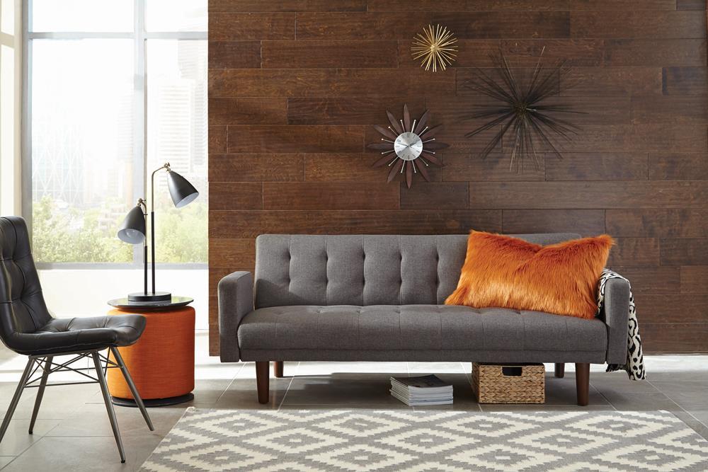Sommer Tufted Sofa Bed Grey - Evans Furniture (CO)