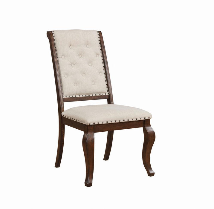 Brockway Tufted Dining Chairs Cream and Antique Java (Set of 2) - Evans Furniture (CO)