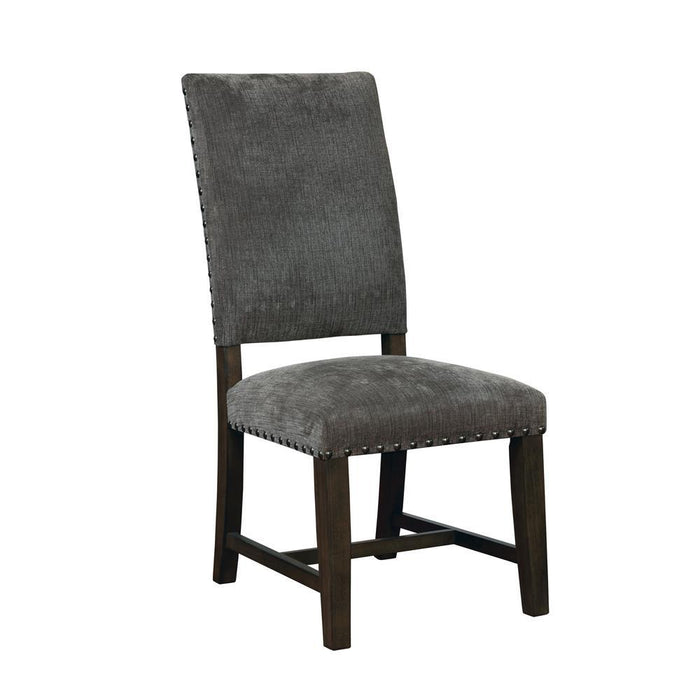 Twain Upholstered Side Chairs Warm Grey (Set of 2) - Evans Furniture (CO)