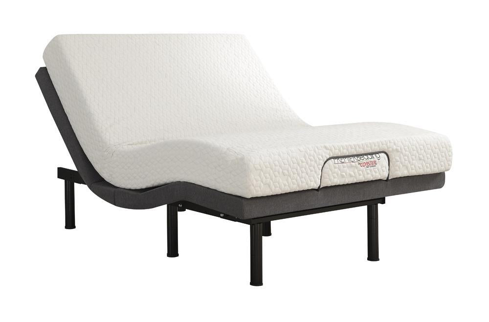 Clara Eastern King Adjustable Bed Base Grey and Black - Evans Furniture (CO)