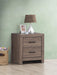 Brantford 2-drawer Nightstand Barrel Oak - Evans Furniture (CO)