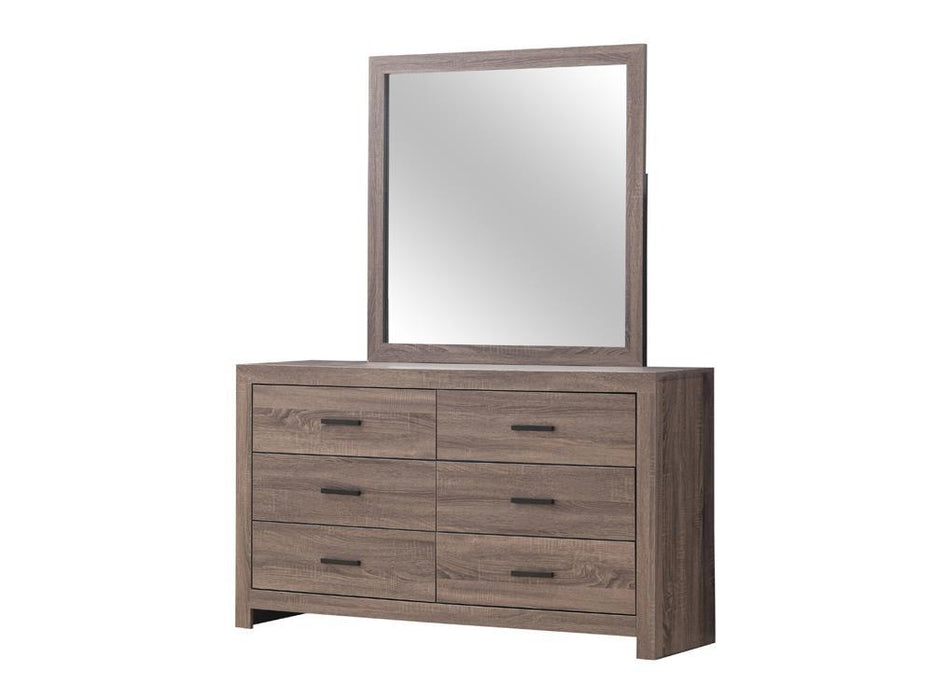 Brantford Rectangle Dresser Mirror Barrel Oak - Evans Furniture (CO)