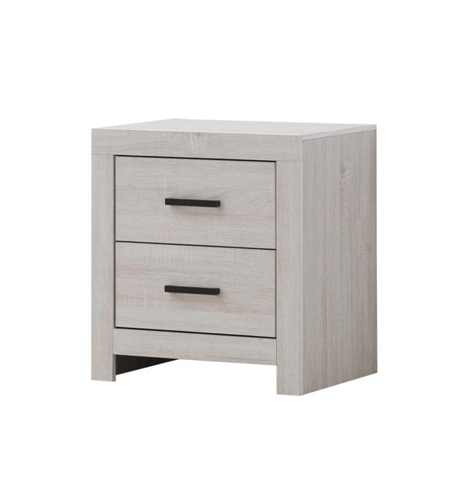 Brantford 2-drawer Nightstand Coastal White - Evans Furniture (CO)