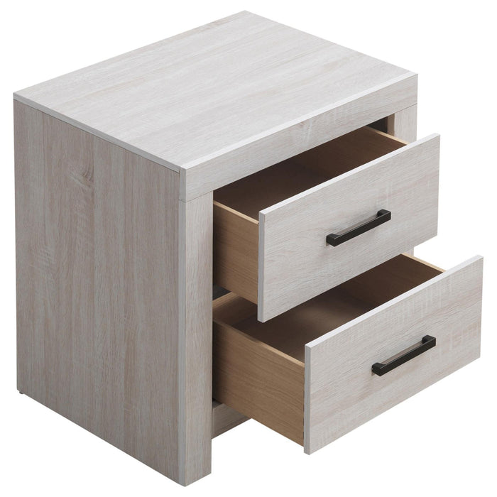Brantford 2-drawer Nightstand Coastal White - Evans Furniture (CO)