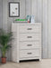 Brantford 4-drawer Chest Coastal White - Evans Furniture (CO)
