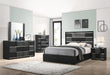 Blacktoft Queen Panel Bed Black - Evans Furniture (CO)