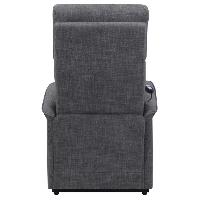 Herrera Power Lift Recliner with Wired Remote Charcoal - Evans Furniture (CO)