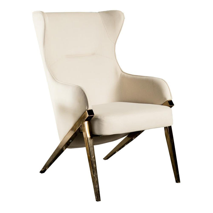 Walker Upholstered Accent Chair Cream and Bronze - Evans Furniture (CO)