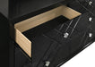 Penelope 6-drawer Dresser Black - Evans Furniture (CO)