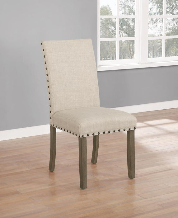 Ralland Upholstered Side Chairs Beige and Rustic Brown (Set of 2) - Evans Furniture (CO)