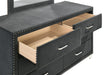 Melody 6-drawer Upholstered Dresser Grey - Evans Furniture (CO)