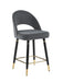 Lindsey Arched Back Upholstered Counter Height Stools Grey (Set of 2) - Evans Furniture (CO)