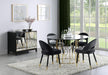 Lindsey Arched Back Upholstered Side Chairs Black (Set of 2) - Evans Furniture (CO)