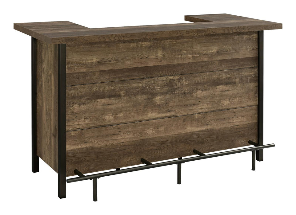 Bellemore Rectangular Storage Bar Unit Rustic Oak - Evans Furniture (CO)